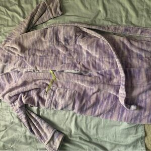 Lavender Striped Women's Robe